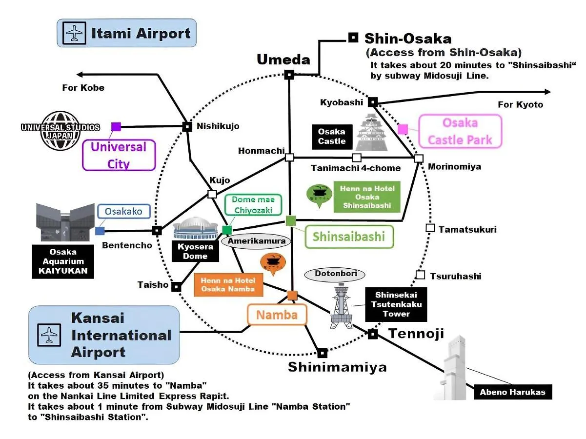 ***  Henn Na Hotel Osaka Shinsaibashi Japan